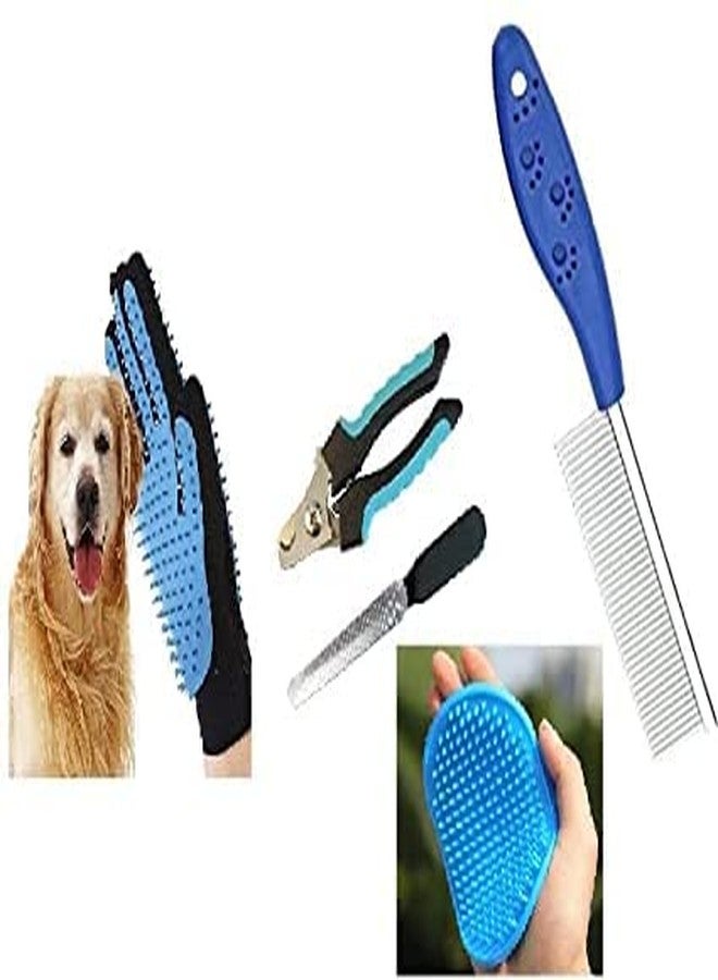 Smart Pups Pet Grooming kit for Dog Colour May Very Pack of 5 (Combo Pack) - Image 1